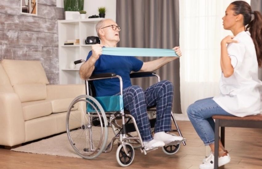therapist treating patient