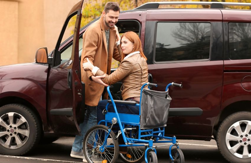 provider helping participant for travel