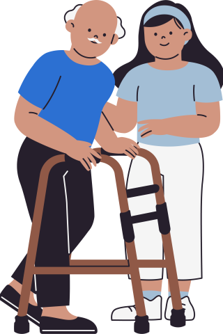 Help Old Disabled People in Nursing Home